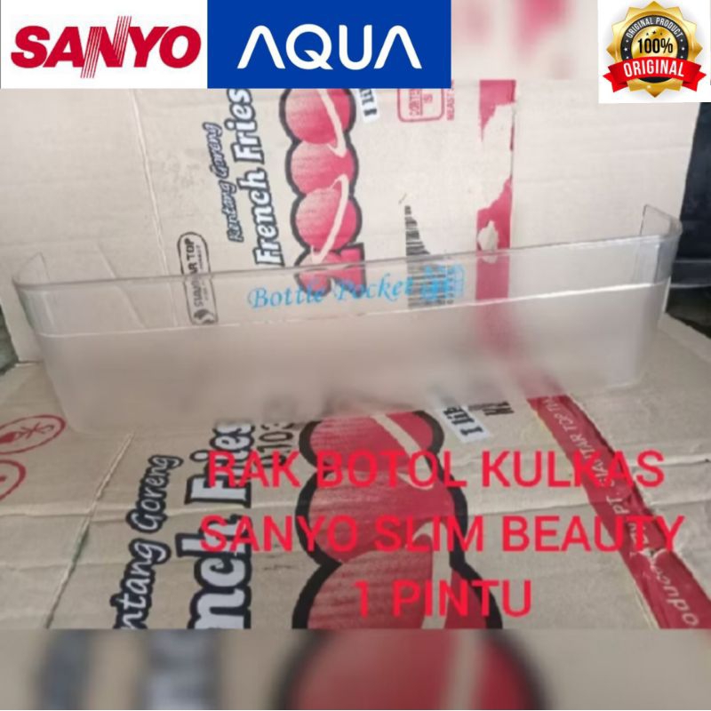 RAK BOTOL BAWAH KULKAS SANYO/AQUA 1PINTU. SECOND ORIGINAL