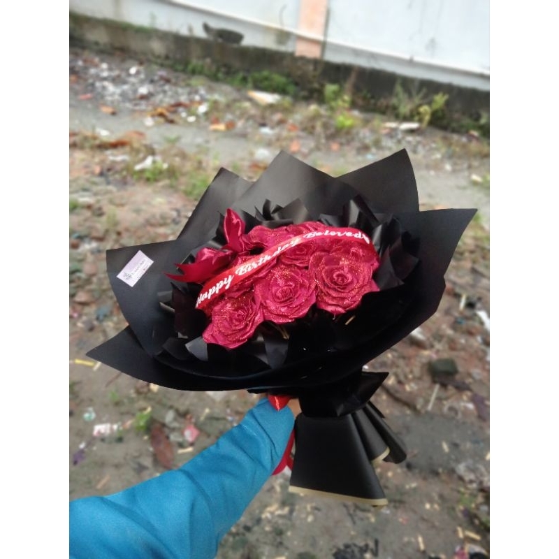 

BUKET MAWAR PITA SATIN 10 TANGKAI/PCS