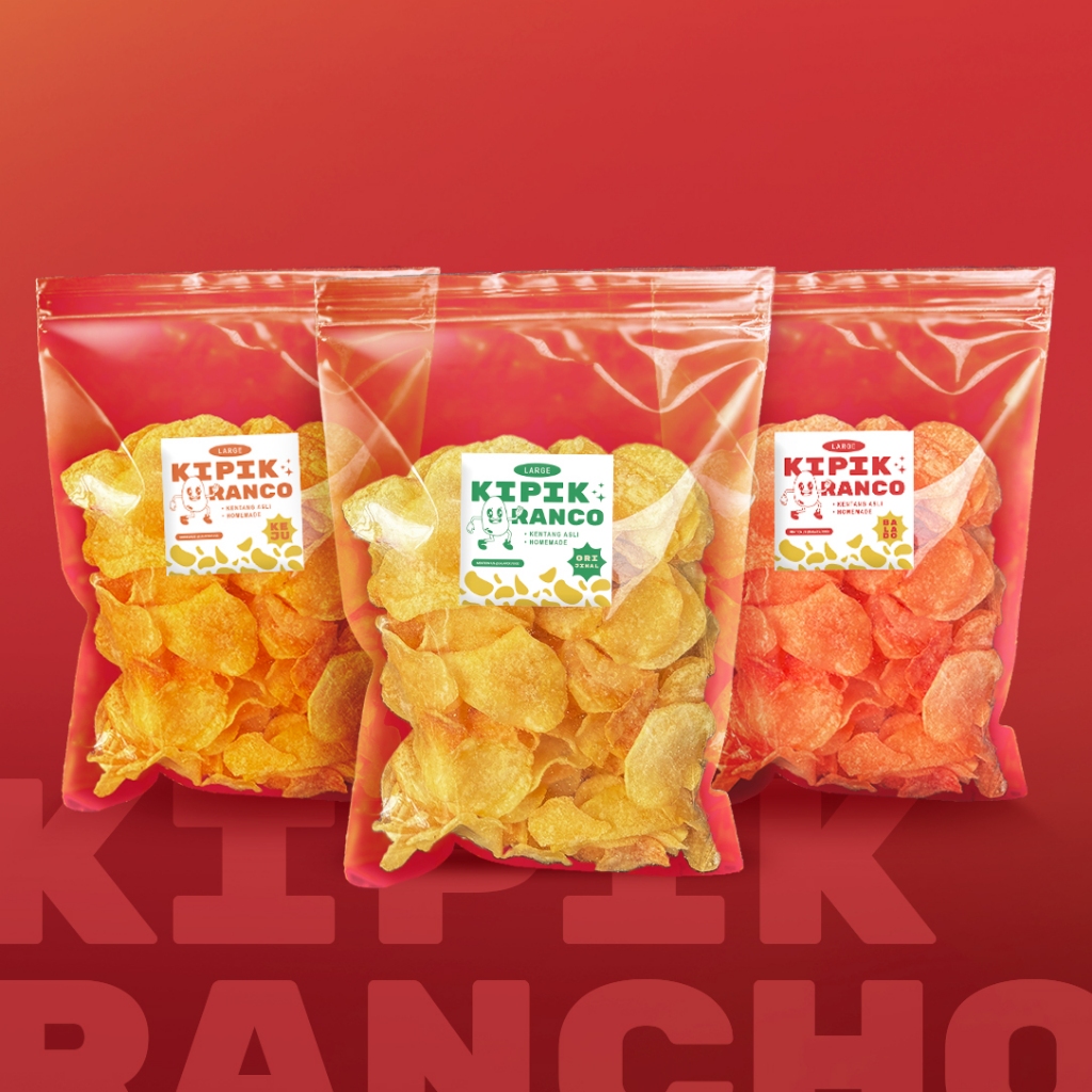 

KIPIK RANCHO - LALAPER FOOD - KERIPIK KENTANG ASLI - HOMEMADE | ORIGINAL(NO MSG) | KEJU | BALADO