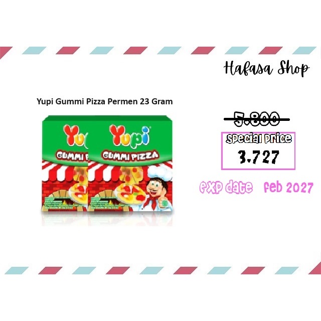 

Yupi Gummy Pizza Permen 23 gram