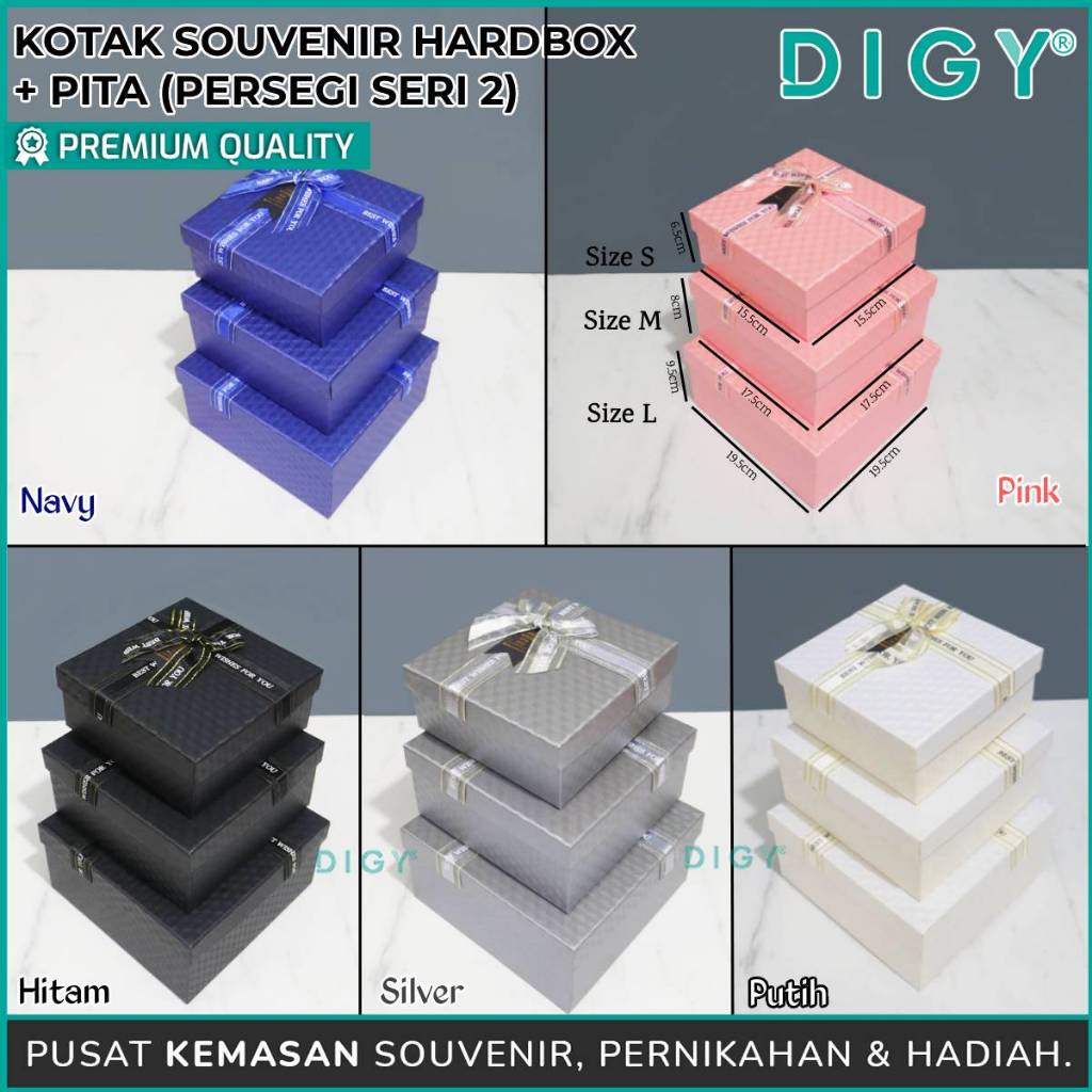 

Kotak Hardbox + Pita Persegi / Kotak Kado / Box Hadiah / Kotak Aksesoris Perhiasan / Gift Box / Kotak Hampers Natal / Kotak Souvenir