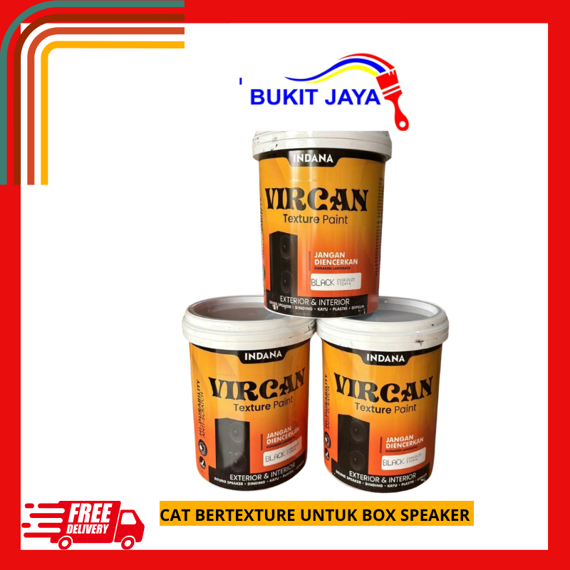 CAT VIRCAN TEXTURE BOX SPEAKER / CAT BOX SPEAKER 1KG HITAM