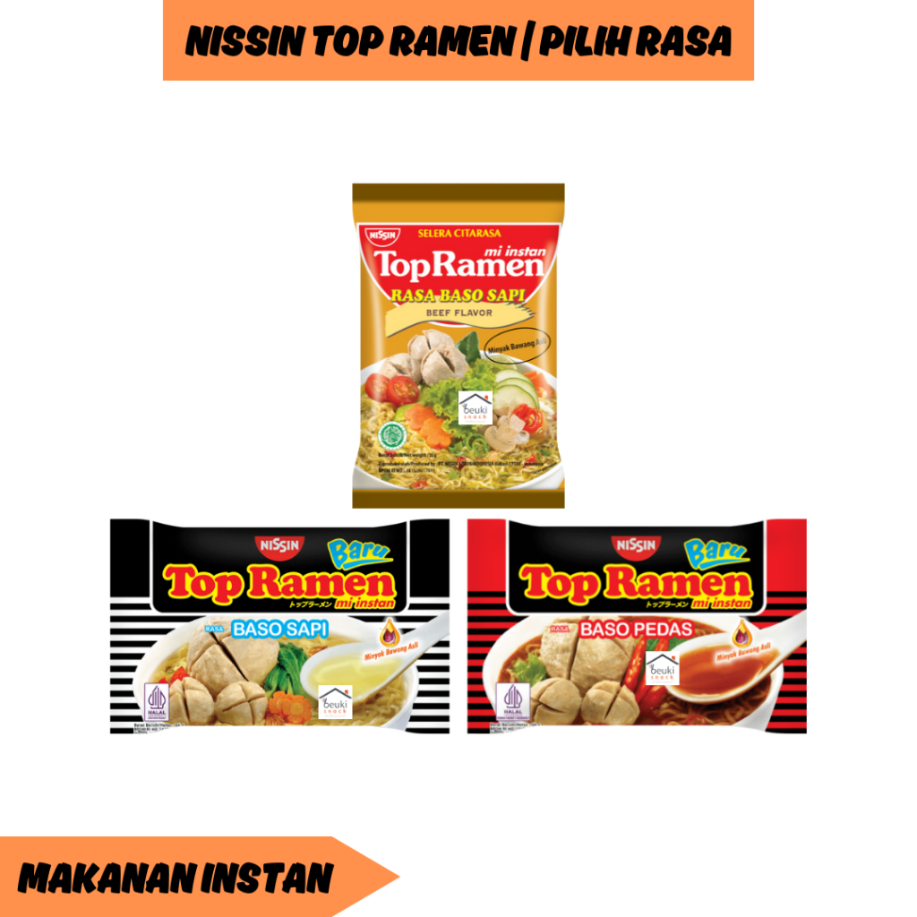 

5PCS Nissin Top Ramen Berbagai Varian Pilih Rasa
