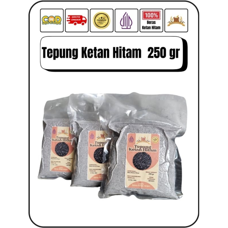 

Black glutinous rice flour / Tepung ketan hitam 250gr vacuum