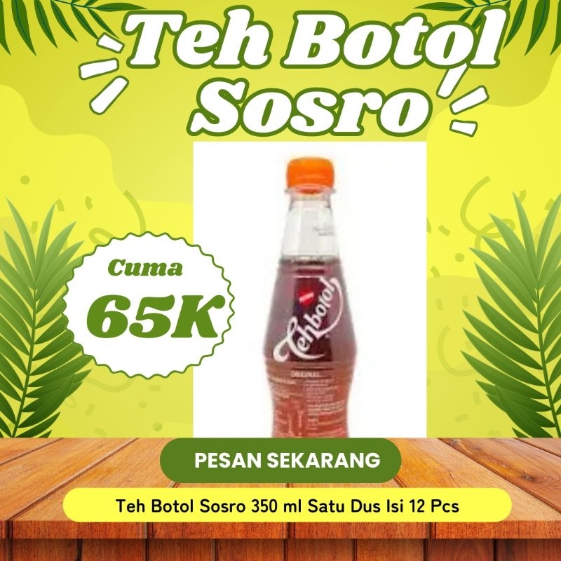 

Teh Botol 350ml Pet Original / Teh Botol Sosro 350ml 1 Dus 12 Pcs