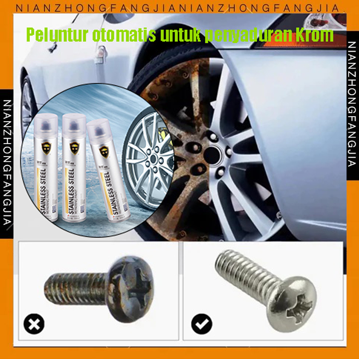 350 ML Chrome Chrome Spray Paint Semprot Chrome Sapporo Chrome Spray Paint Anti Anti Karat Warna Sta
