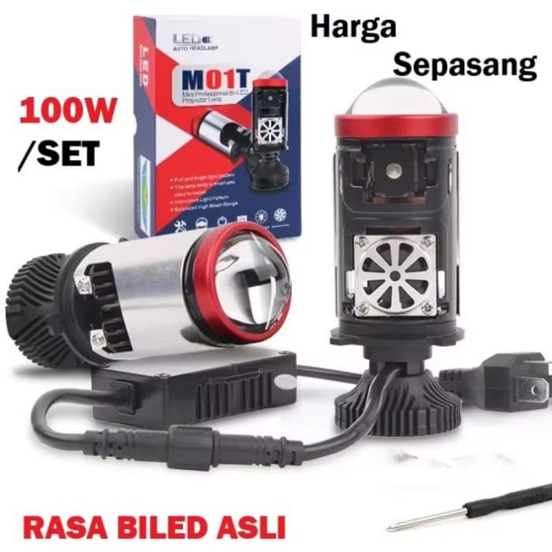 Mini BILED H4 M01T super terang mini projector laser projie H4 tipe apro mobil motor