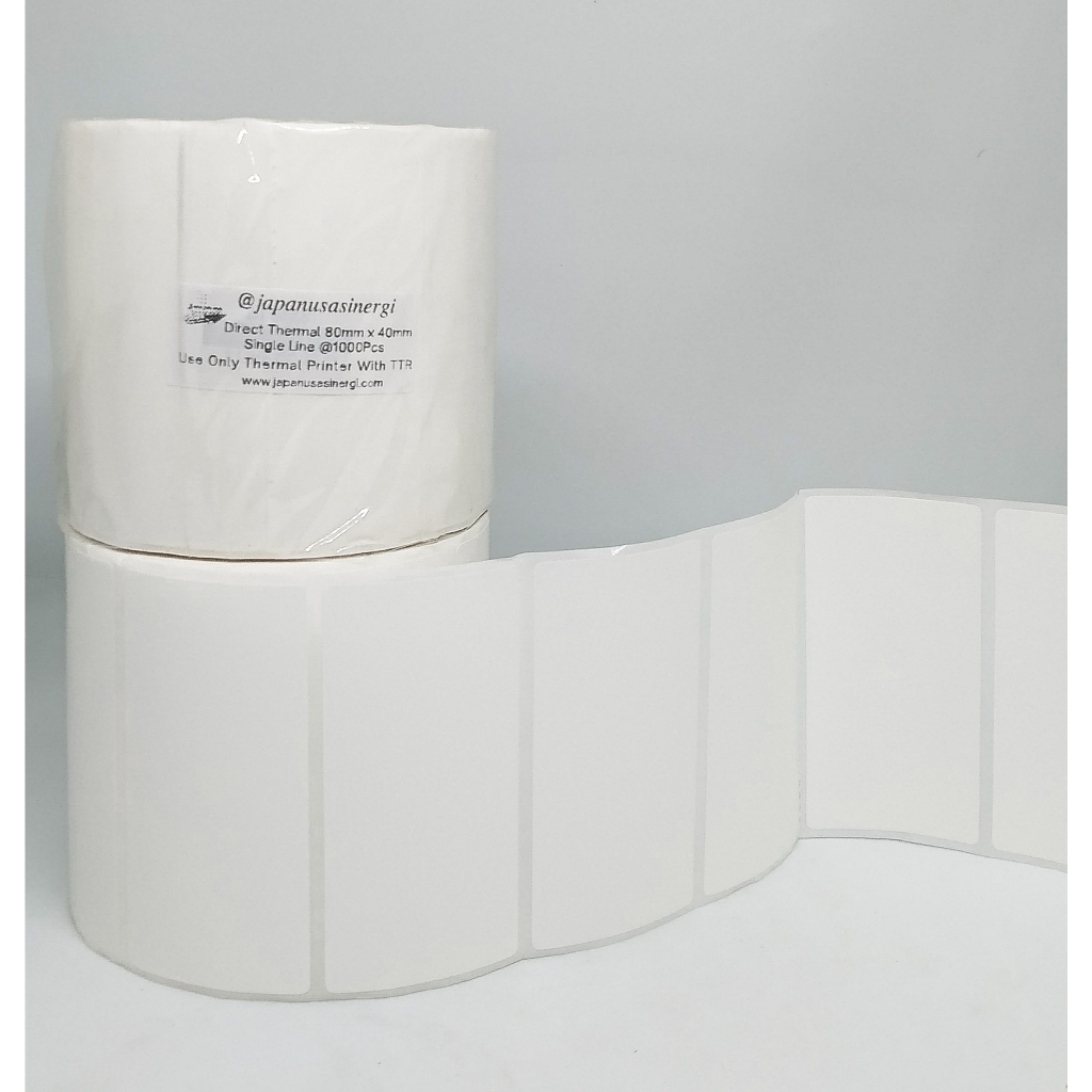 

Direct Thermal Single Line 1000 pcs per Roll 80mm x 40mm
