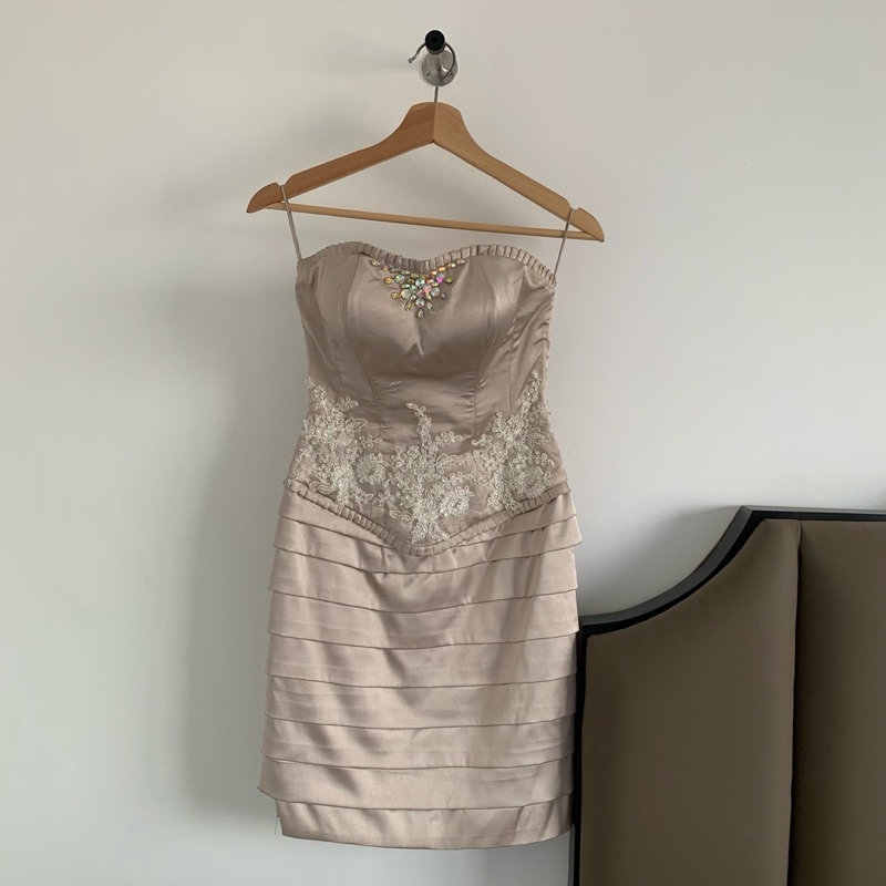 Dress Pesta Rose Gold Allsize (Preloved)