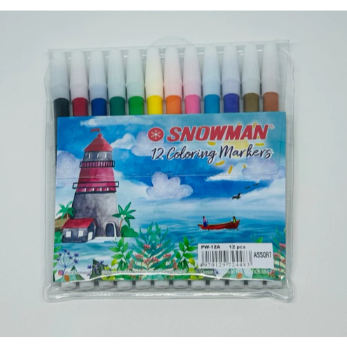 

Spidol Snowman Coloring Markers PW-12A Isi 12 Warna