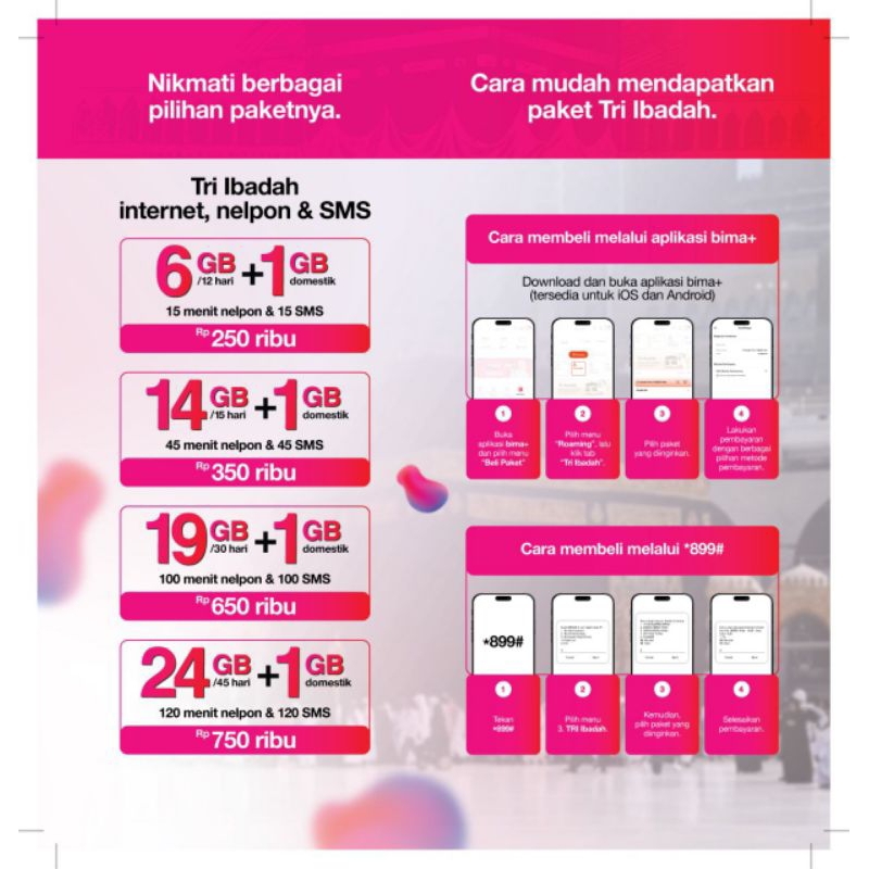 Paket Roaming Three haji dan umroh