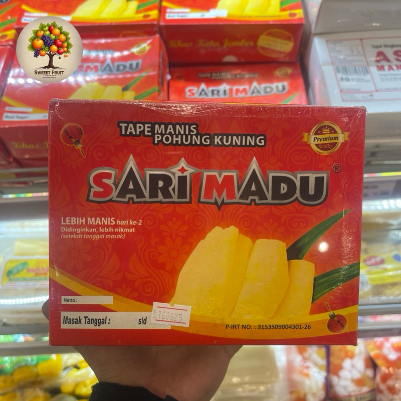 

Tape Sari Madu | Tape Manis Pohung Kuning Premium |Tape Khas Kota Jember 500gram/pack