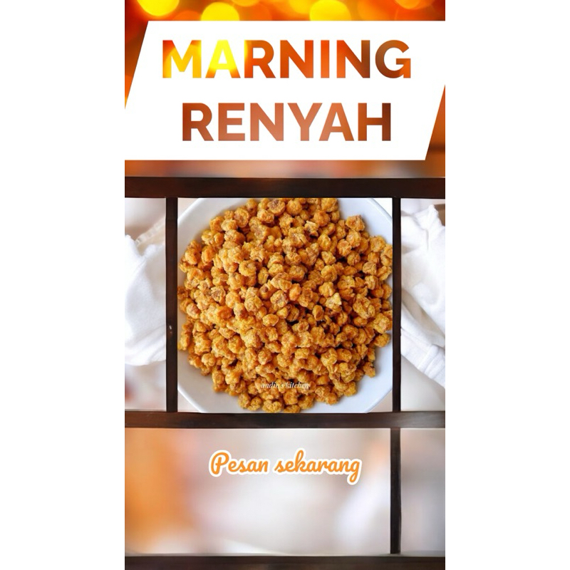 

Marning jagung renyah rasa asin gurih kemasan 250g dan 500g