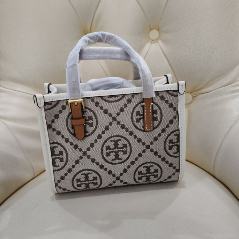 tory burch T monogram mini tote