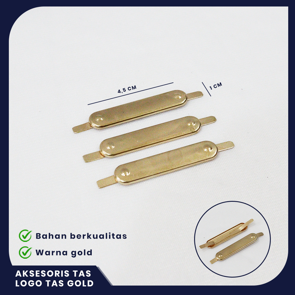 LOGO TAS GOLD PLAT TANCAP TAS - AKSESORIS TAS