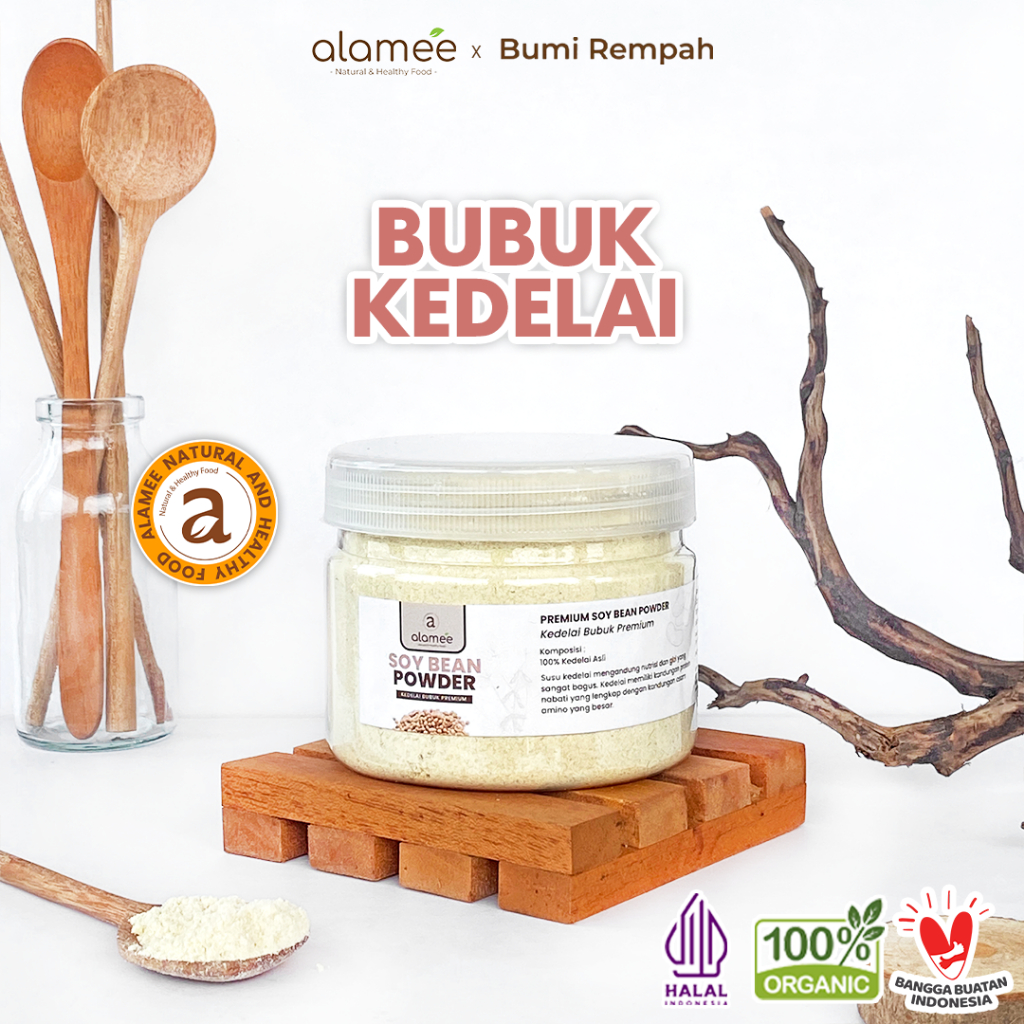 

ALAMEE Soy Milk Bean Powder PREMIUM Bubuk Susu Kacang Kedelai Murni Tinggi Protein Tanpa Gula 125gr