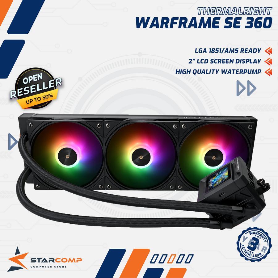 THERMALRIGHT Frozen Warframe 360 SE Black / White ARGB LCD Display 360mm AIO Liquid Cooler Water Coo