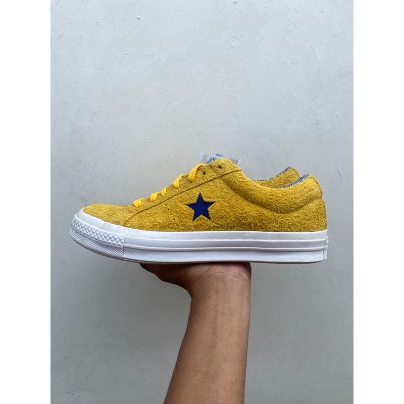 converse one star ox amarillo suede original bnwt