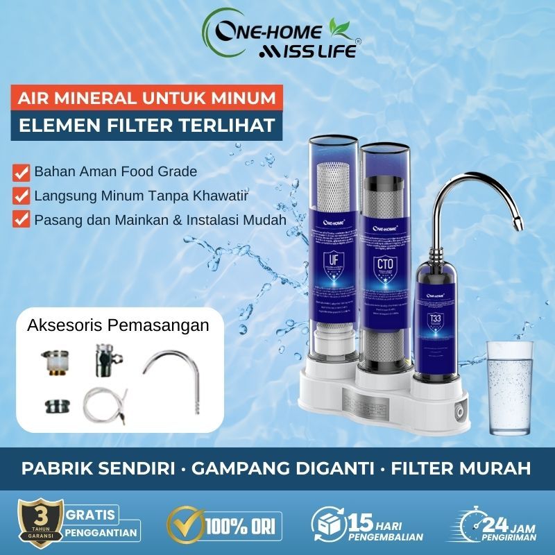 Miss Life Filter Air 3 Tahap Original 100% Berkualiatas Tinggi Tahan Lama Anti Bau Anti Zat Besi Ant