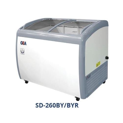 Gea SD-260BYR Sliding Curve Glass Freezer - Freezer Kaca Cembung - Freezer Premium Series Pemajang I