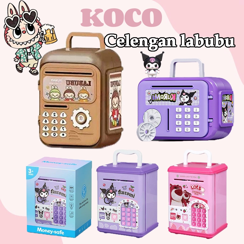 ATM Celengan Tabungan Gesek Kartu Brankas Baterai Dengan Password Fingerprint Pintar Pintu Otomatis