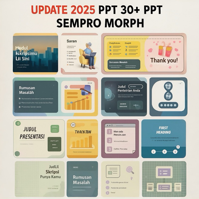 Template Presentasi PPT Sidang Skripsi Sempro Animasi Aesthetic PowerPoint