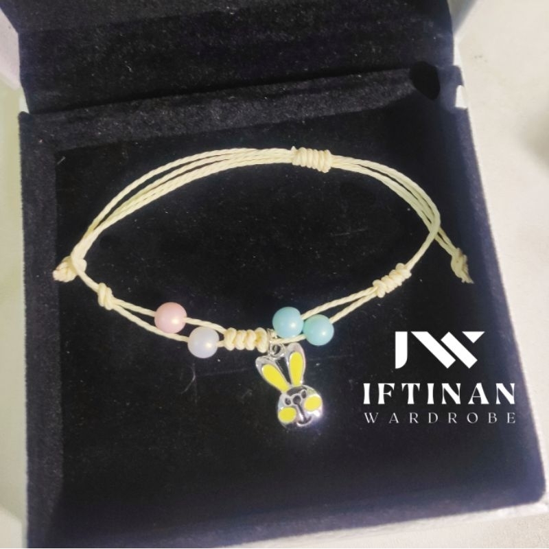 Gelang Anak serut tali kuning kelinci