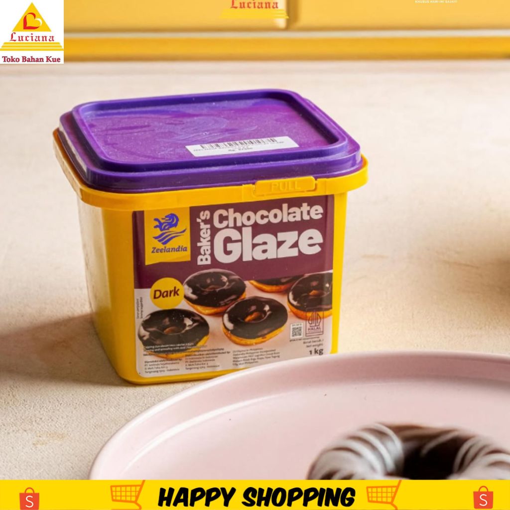 

Zeelandia Baker's Glaze Dark Chocolate Uk 1kg / Glaze Topping Donat
