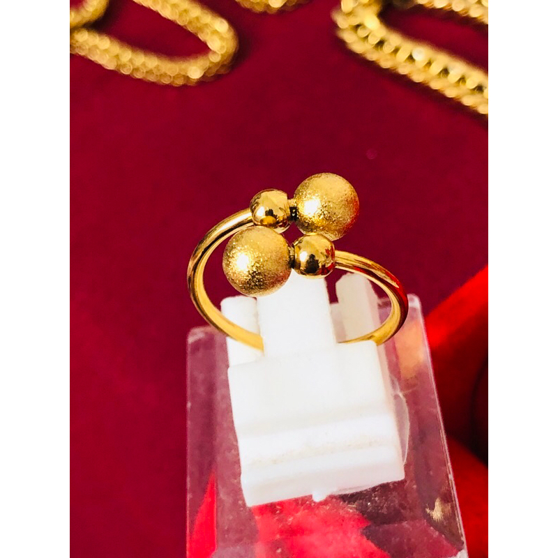 cincin boba titanium motip emas 99