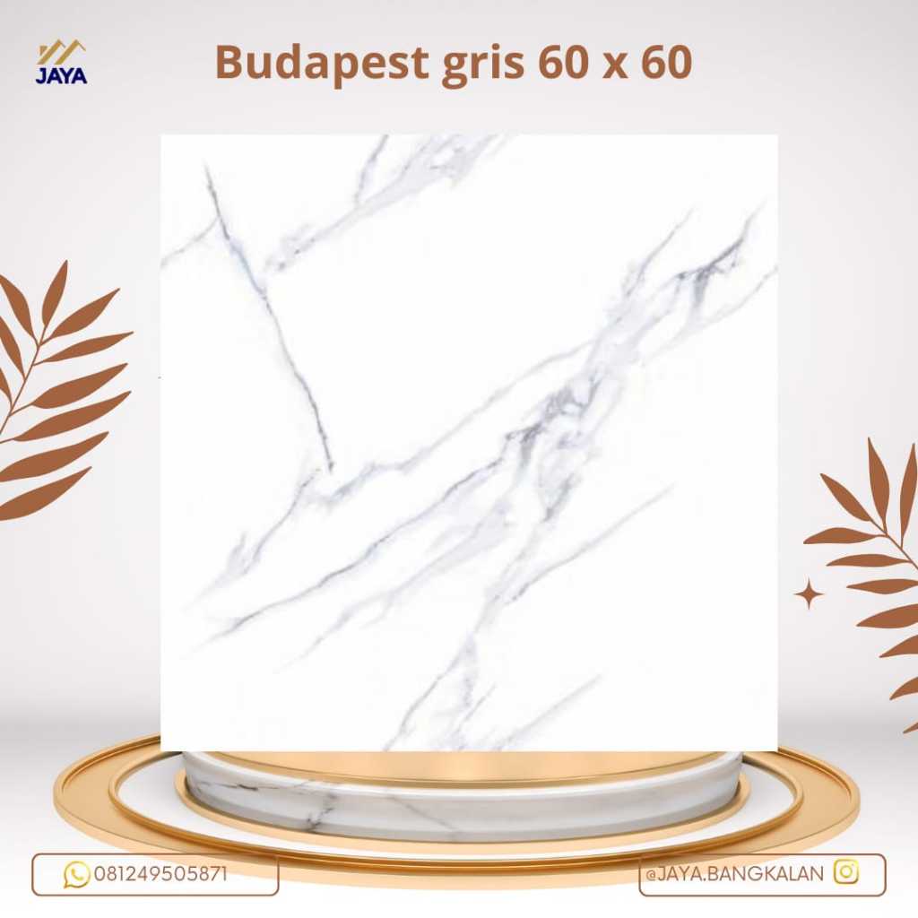 KERAMIK LANTAI GLOSSY BUDAPEST GRIS 60X60 ACCURA