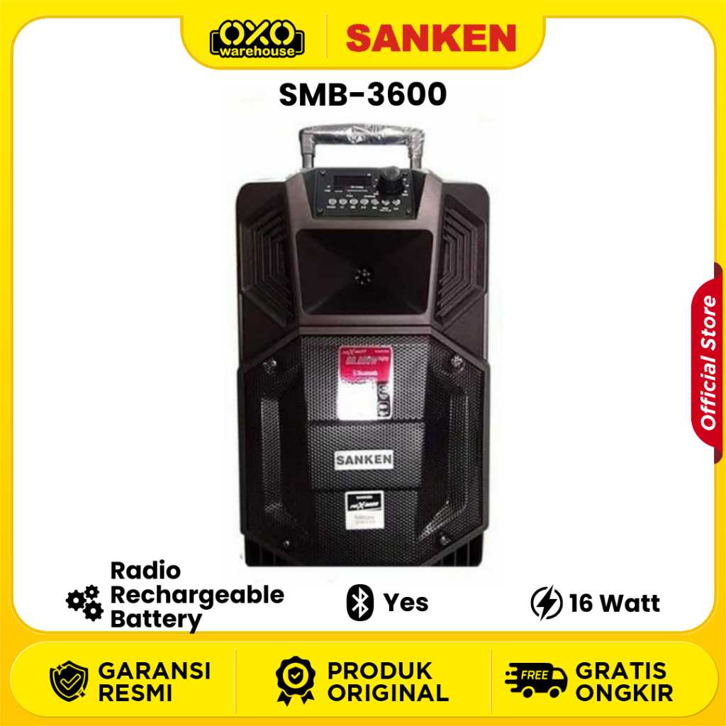 SANKEN Active Speaker SMB-3600 Speaker Bluetooth Portable Wireless Garansi Resmi