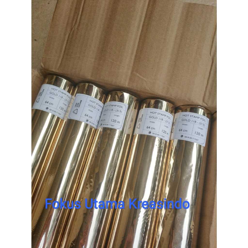 

Poly Emboss Emas Gold Muda 118 - 64cm X 120m Kertas Foil Undangan