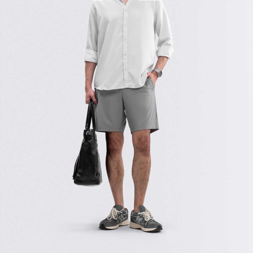 Livehaf - Tapered Flex Shorts Light Gray