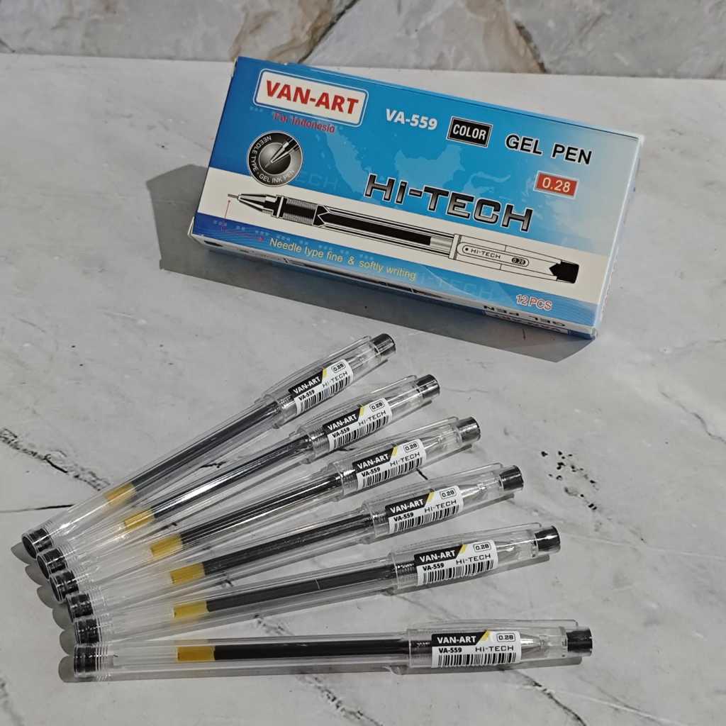 

Azka_Niam Azka_Niam SELUSIN ( 12 PCS ) Pulpen Hitech Gel Pen Hi-Tech-H Van-Art VA-559 0.28mm