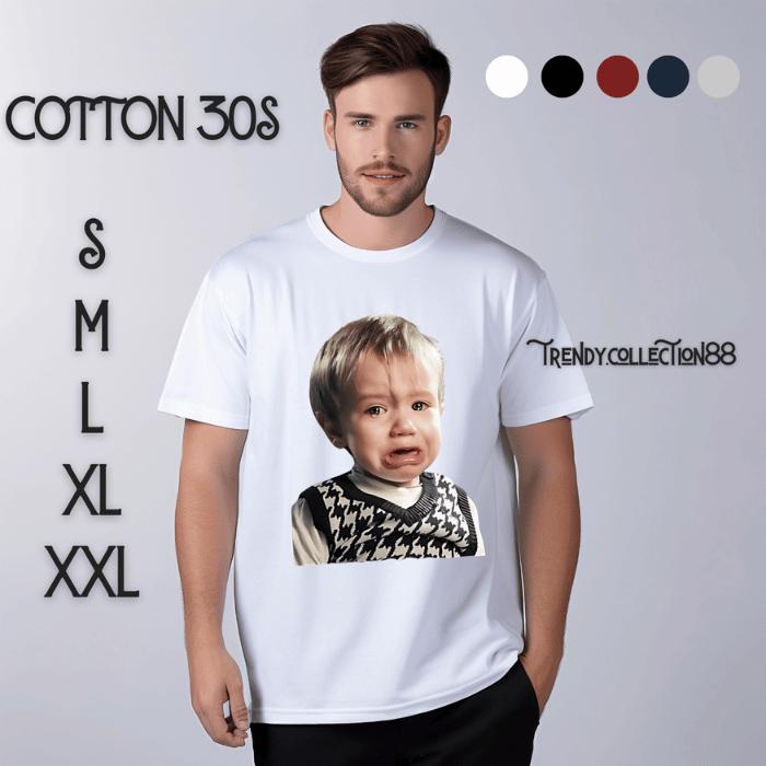 BAJU KAOS DISTRO PRIA WANITA GAMBAR ADLV NANGIS / ANAK NANGIS / KAOS ADLV COMBED 30S