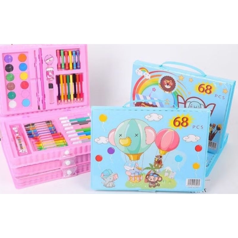 

krayon set 68pcs atau crayon mewarnai anak pensil warna krayon