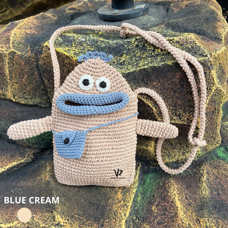 Slingbag Hp Rajut Karakter Monster | Tas Rajut | Slingbag Hp | Tas Hp | Rajut Handmade | Tas HP Raju