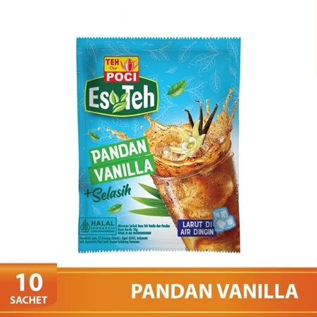 

[10 Sachet] Instant Powder Es Teh Poci Teh Pandan Vanilla Selasih