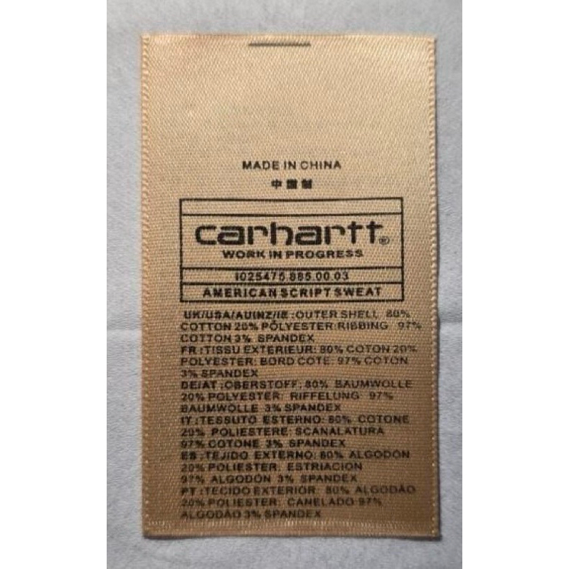 

Ay00! Set Label Tag Wash C4RHARTT All Size High Quality Import