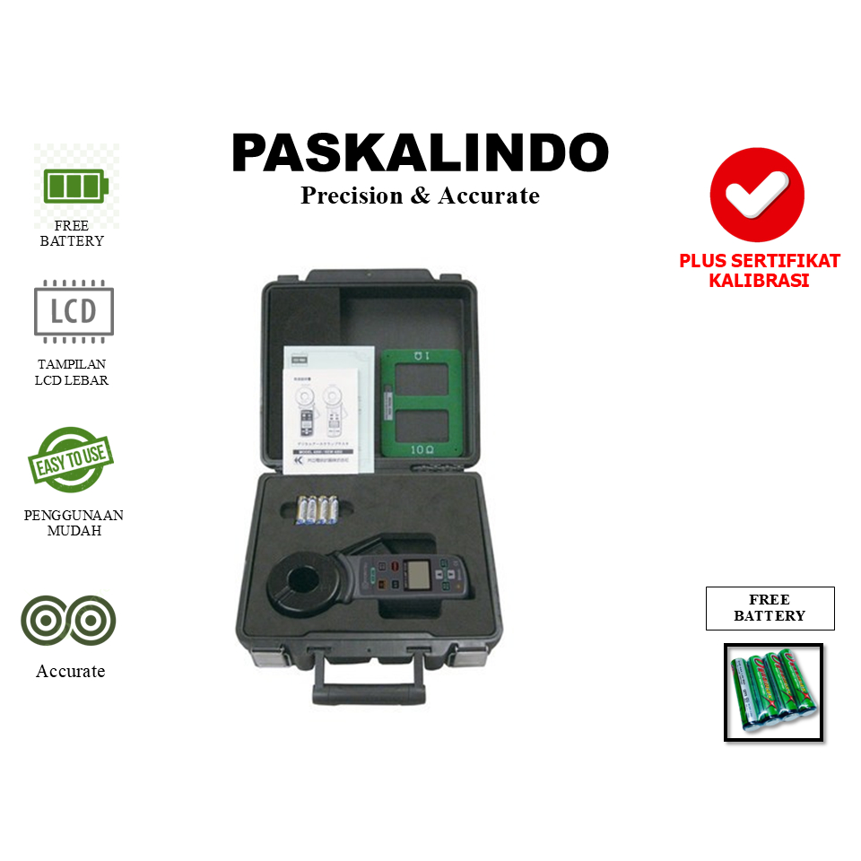 Kyoritsu 4200 Digital Earth Clamp Tester Plus Sertifikat Kalibrasi KAN