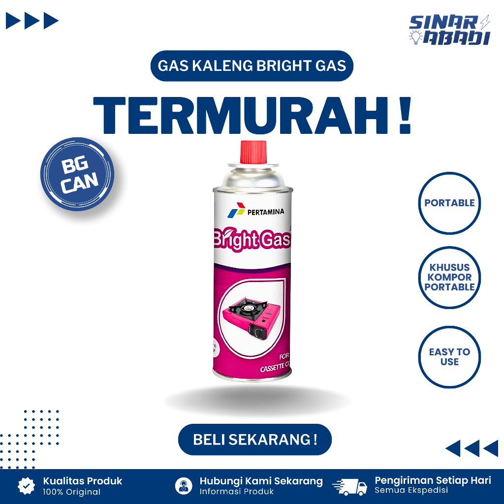 Bright Gas Kaleng Kompor Portable