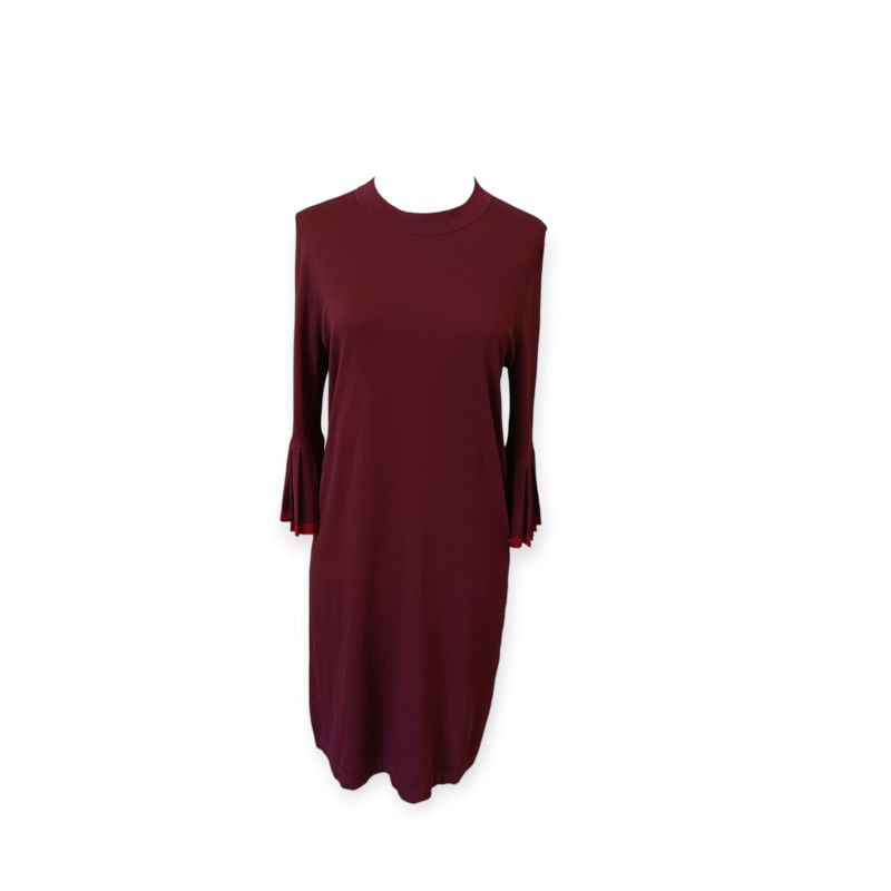 Cos Maroon Midi Dress