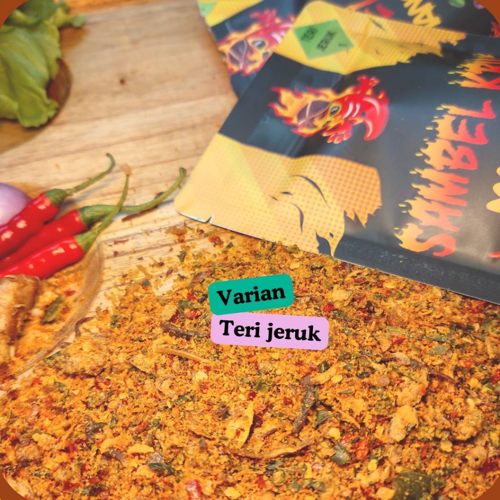 

ADY78 Sambal Tabur Sambel Goreng Kriuk Kering Mang Doel Hot Pedas Bang Varian Ori Teri Medan Daun