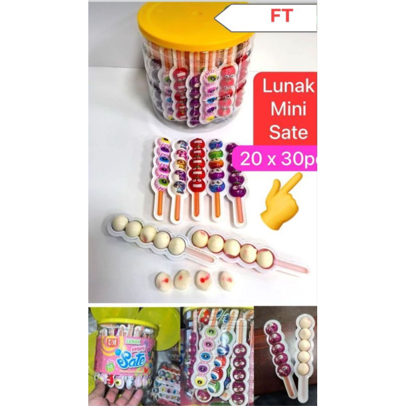 

permen lunak mini sate 30 pcs/toples