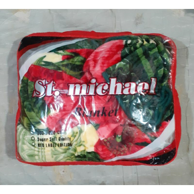 selimut st michael tas merah jumbo