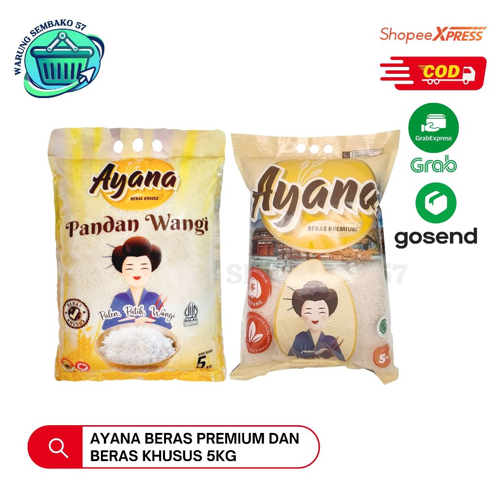 

Ayana Beras Putih Khusus Premium dan Beras Sushi Jepang 5kg