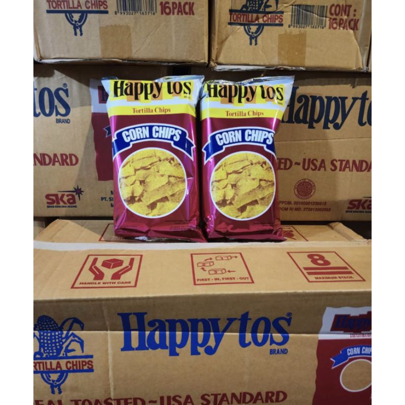 

Happy Tos Tortilla Chips Original ukuran besar 160gr