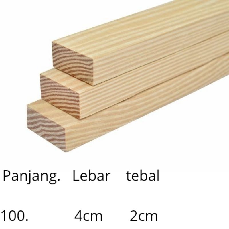 lis kayu jati Belanda 2x4x100