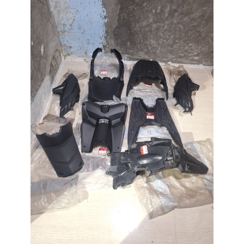cover body bodi kasar set fulset vario 110 techno tekno karbu N50 original ahm honda spakbor depan b