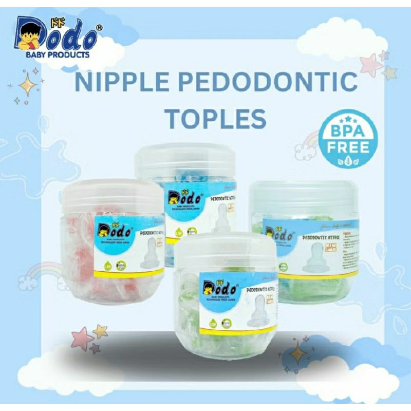 Dodo Nipple Pedodontic Dot Pipih / Dot Botol Susu Bayi / Dot Pipih Gepeng Dodo